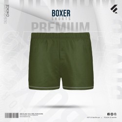 Mens Premium Cotton Boxer Shorts - Olive - Boxer Shorts | SALT