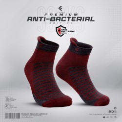 Premium Antibacterial Sports Socks - Winger (Red Wine) - Sports | SALT