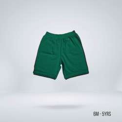 Kids Striped Half Pant | Green - Shorts | SALT