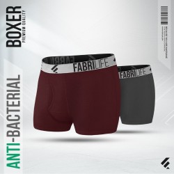 Mens Premium Antibacterial Boxer Brief Combo (Maroon and Charcoal) - Boxer Brief | SALT