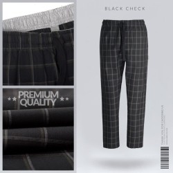 Mens Premium Trouser - Black Check - Comfy Trouser | SALT