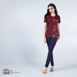 Women Premium Tee - Floral Line - T-Shirt | SALT