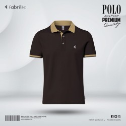 Single Jersey Knitted Cotton Polo - Chocolate - Classic | SALT