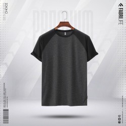 Fabrilife Mens Premium Short Sleeve Raglan -  Anthra Melange - Raglan | SALT