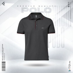Premium Double PK Cotton Polo - Anthra Melange - Classic | SALT