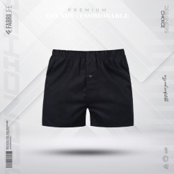 Mens Premium Woven Boxer Shorts - Junior Black - Woven Shorts | SALT