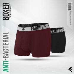 Mens Premium Antibacterial Boxer Brief Combo (Maroon and Black) - Boxer Brief | SALT