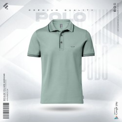 Premium Double PK Cotton Polo - Ice Berg Green - Classic | SALT