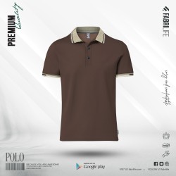 Premium Designer Edition Double PK Cotton Polo - Woodlight - Cut & Stitch | SALT