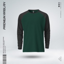 Premium Full Sleeve Raglan T-Shirt - Green - Raglan | SALT