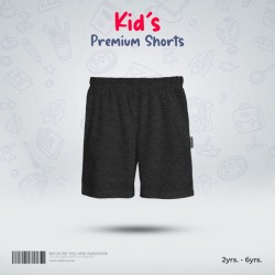 Kids Premium Cotton Shorts - Anthra melange - Shorts | SALT