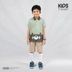 Kid's Premium Polo -  Jungle Bear - Polo T-shirt | SALT