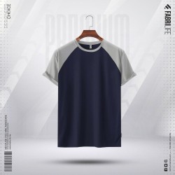 Fabrilife Mens Premium Short Sleeve Raglan - Navy - Raglan | SALT