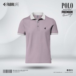 Single Jersey Knitted Cotton Polo - Lavendarash - Classic | SALT