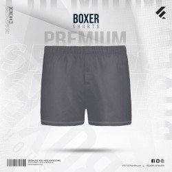 Mens premium Cotton Boxer Shorts - Charcoal - Boxer Shorts | SALT