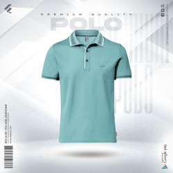 Premium Double PK Cotton Polo - Nile Blue - Classic | SALT
