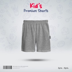 Kids Premium Cotton Shorts - Gray melange - Shorts | SALT