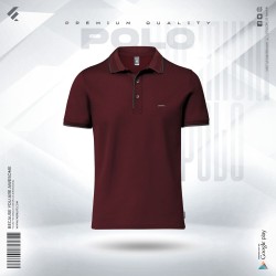 Premium Double PK Cotton Polo - Maroon - Classic | SALT