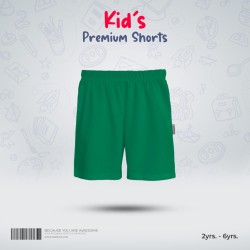 Kids Premium Cotton Shorts - Green - Shorts | SALT