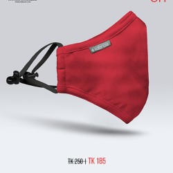 Kids Premium Cotton Face Mask (Red) - Kids Mask | SALT