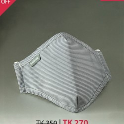 Premium Cotton Face Mask (Grey Striped) - Professional 7 Layer Mask | SALT