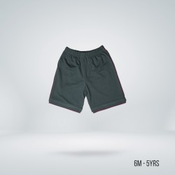 Kids Striped Half Pant - Charcoal - Shorts | SALT