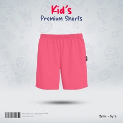 Kids Premium Cotton Shorts - Deep Pink - Shorts | SALT