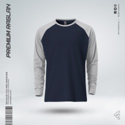 Premium Full Sleeve Raglan T-Shirt - Navy - Raglan | SALT