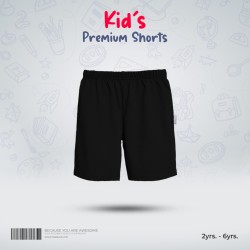 Kids Premium Cotton Shorts - Black - Shorts | SALT