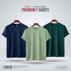 Mens Premium Blank T-shirt -Combo- Ice berg Green, Green, Navy - Blank | SALT