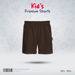 Kids Premium Cotton Shorts - Chocolate - Shorts | SALT