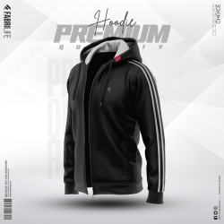 Mens Premium Hoodie Urban - Black - Hoodie | SALT