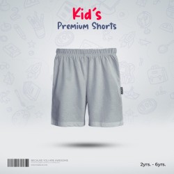 Kids Premium Cotton Shorts - Silver - Shorts | SALT