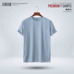 Mens Premium Blank T-shirt - Sky _Blue - Blank | SALT