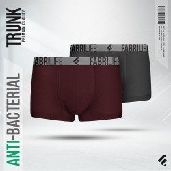 Mens Premium Antibacterial Trunk Combo- (Maroon and Charcoal) - Trunk | SALT