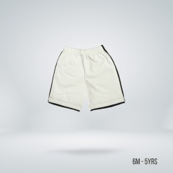 Kids Striped Half Pant - White - Shorts | SALT