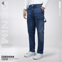 Mens Denim Cargo Pant  - BlueStone - Jeans | SALT