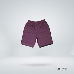 Kids Striped Half Pant | Purple - Shorts | SALT