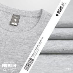 Mens Premium Blank T-shirt - Gray Melange - Blank | SALT