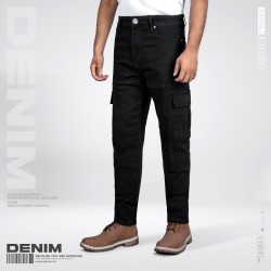 Mens Denim Cargo Pant - BlackStone - Jeans | SALT