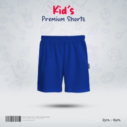 Kids Premium Cotton Shorts - Royal Blue - Shorts | SALT