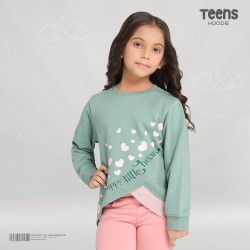 Kid Girls Premium Sweatshirt - Heart Flock - Sweatshirt | SALT