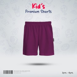 Kids Premium Cotton Shorts - Purple - Shorts | SALT