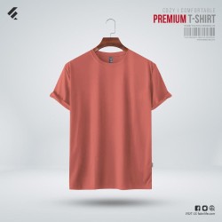 Teens Premium Blank Tshirt - Brick Red - Blank T-shirt | SALT