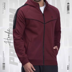 Mens Premium Hoodie - Air Maroon - Hoodie | SALT