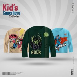 Kids Premium Full Sleeve T-Shirt Combo - Hulk, Thor, Superman - Full Sleeve T-shirt | SALT
