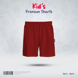 Kids Premium Cotton Shorts - Red - Shorts | SALT