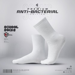 Premium Antibacterial School Socks - White - Socks | SALT